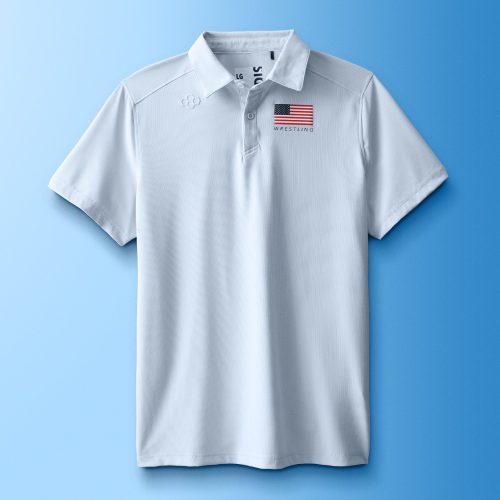 USA Flag Polo USAPL1000 DET Ice 0001