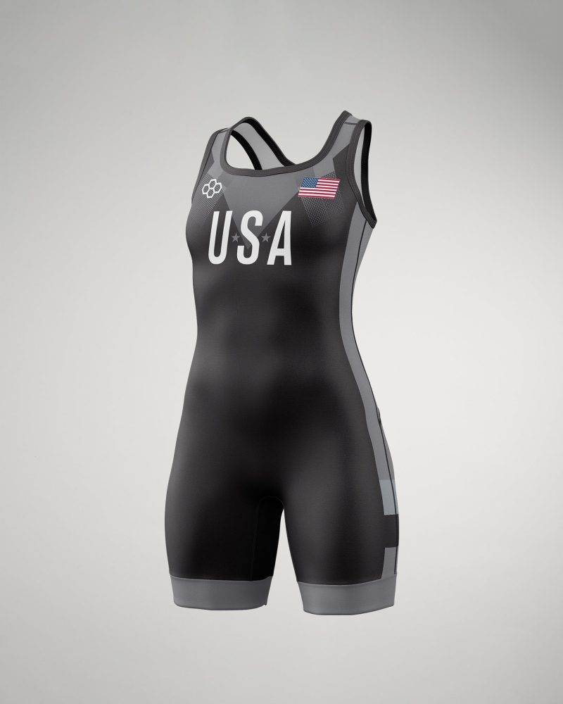 USA Pride Singlet F Black 0001