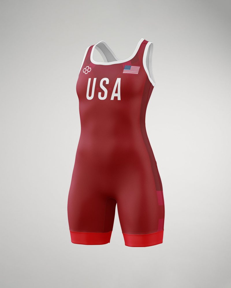 USA Pride Singlet F Red 0001