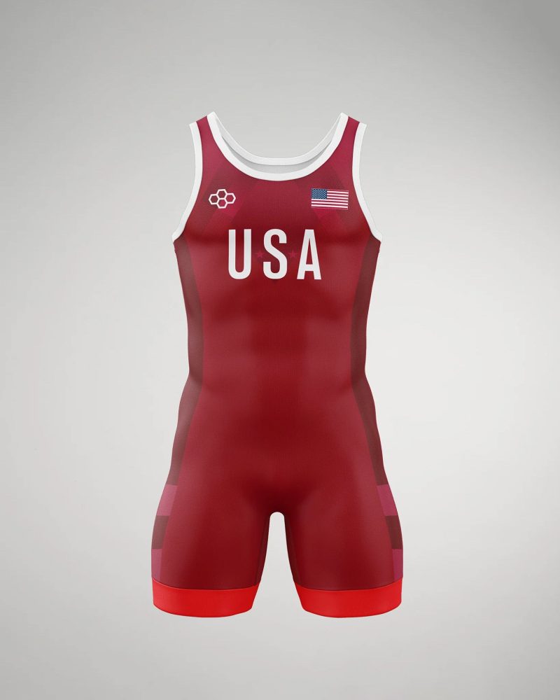 USA Pride Singlet Red 002