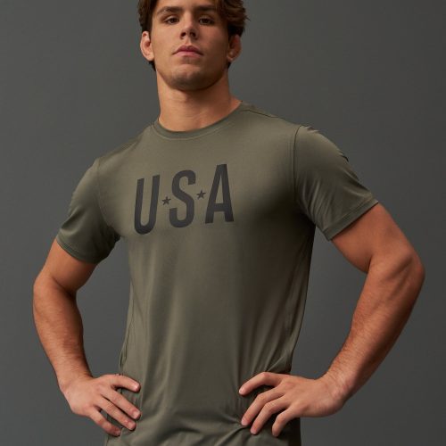 USATS1002 USA Performance T Shirt PUP Dark Olive 002 bb28ebd9 50a4 43af 8867 91de85a981de