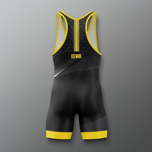 Y CIASN1010 Iowa Hawkeyes Sublimated Youth Elite 2.0 Singlet Black 0002