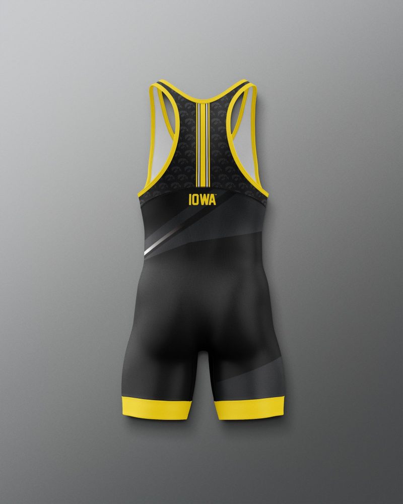 Y CIASN1010 Iowa Hawkeyes Sublimated Youth Elite 2.0 Singlet Black 0002