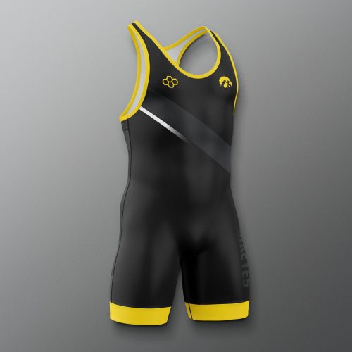 Y CIASN1010 Iowa Hawkeyes Sublimated Youth Elite 2.0 Singlet Black 0003