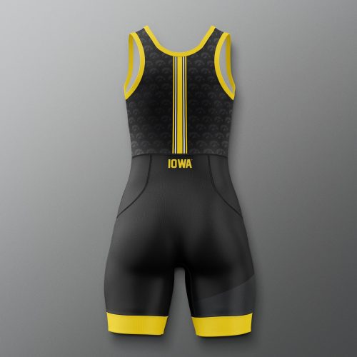 Y CIASN1011 Iowa Hawkeyes Sublimated Girl s Elite 2.0 Singlet Black 0002