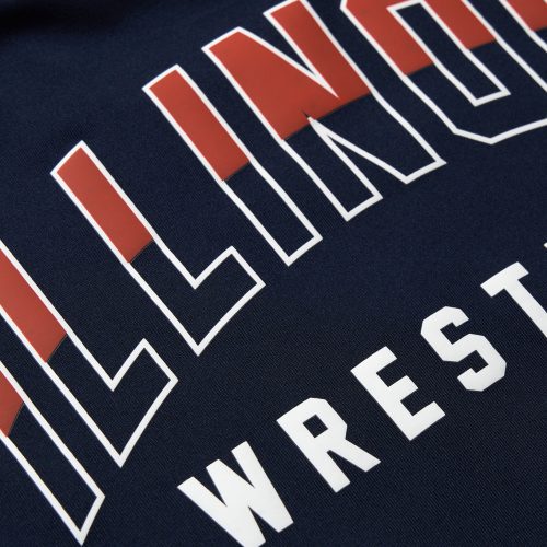 Y CILTS1001 Illinois Wrestling Performance Youth T Shirt DET NAVY 001