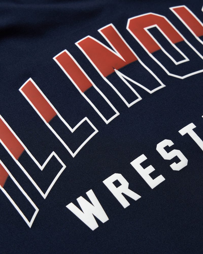 Y CILTS1001 Illinois Wrestling Performance Youth T Shirt DET NAVY 001