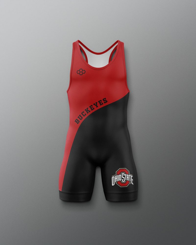 Y COHSN1019 Buckeyes Throwback Youth Singlet Red Black 0001