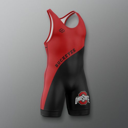 Y COHSN1019 Buckeyes Throwback Youth Singlet Red Black 0003