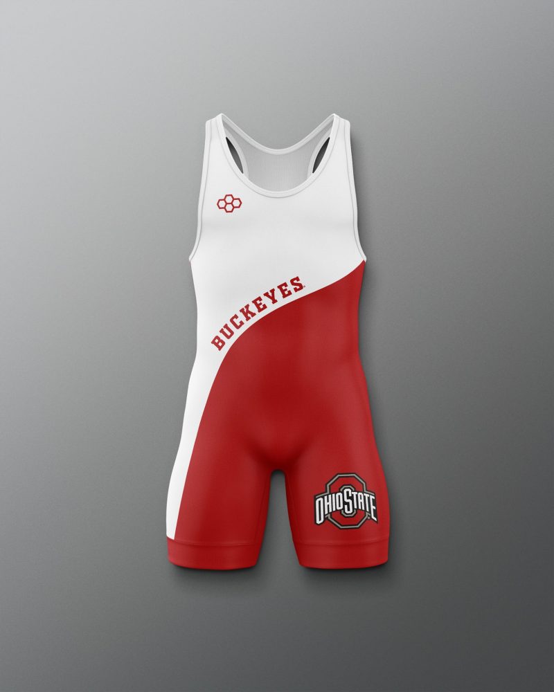 Y COHSN1019 Buckeyes Throwback Youth Singlet Red White 0001