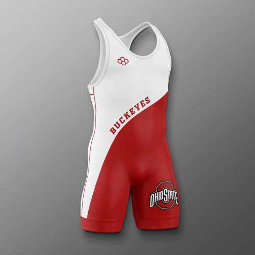 Y COHSN1019 Buckeyes Throwback Youth Singlet Red White 0003