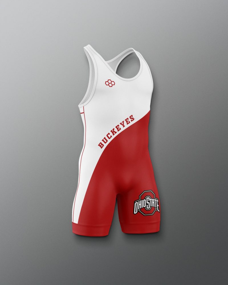 Y COHSN1019 Buckeyes Throwback Youth Singlet Red White 0003