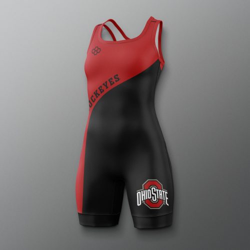 Y COHSN1020 Buckeyes Throwback Girl s Singlet Red Black 0001