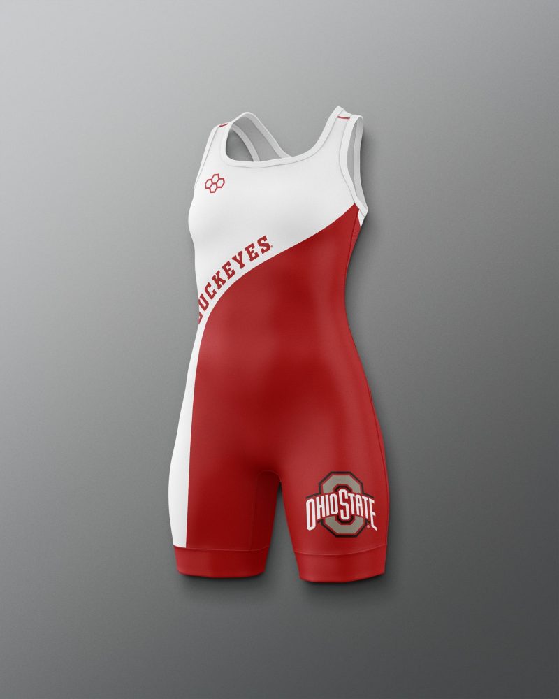 Y COHSN1020 Buckeyes Throwback Girl s Singlet Red White 0001