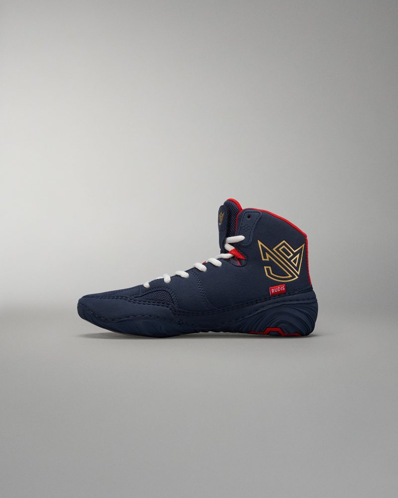 Y JBANC1000 NVY JB1 Youth Wrestling Shoes FLT Navy 0023