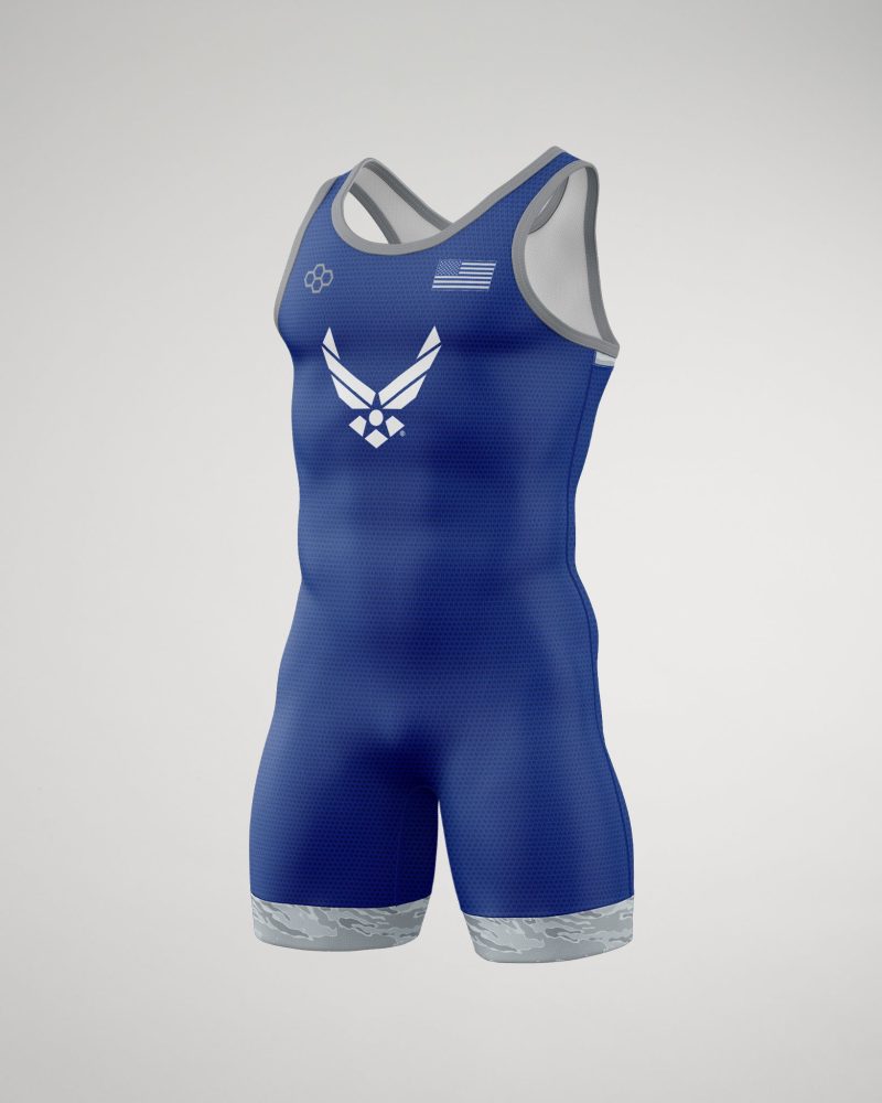 Y MAFSN1000 US Air Force Digital Tiger Youth elite Singlet Royal 0001