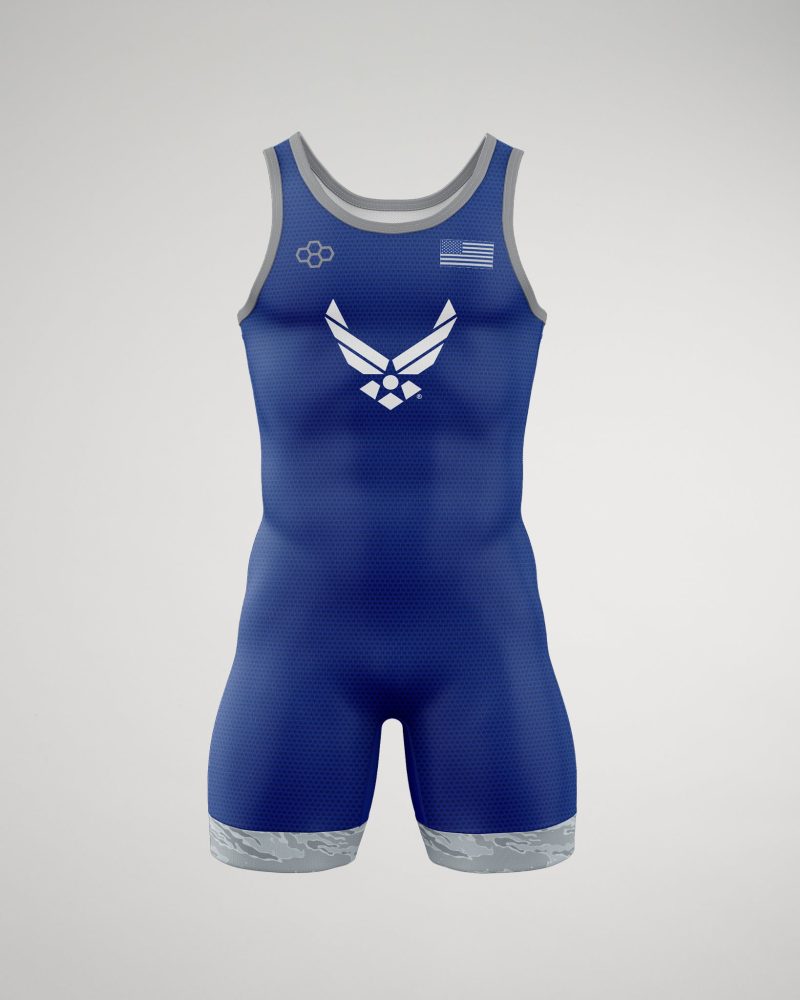 Y MAFSN1000 US Air Force Digital Tiger Youth elite Singlet Royal 0002