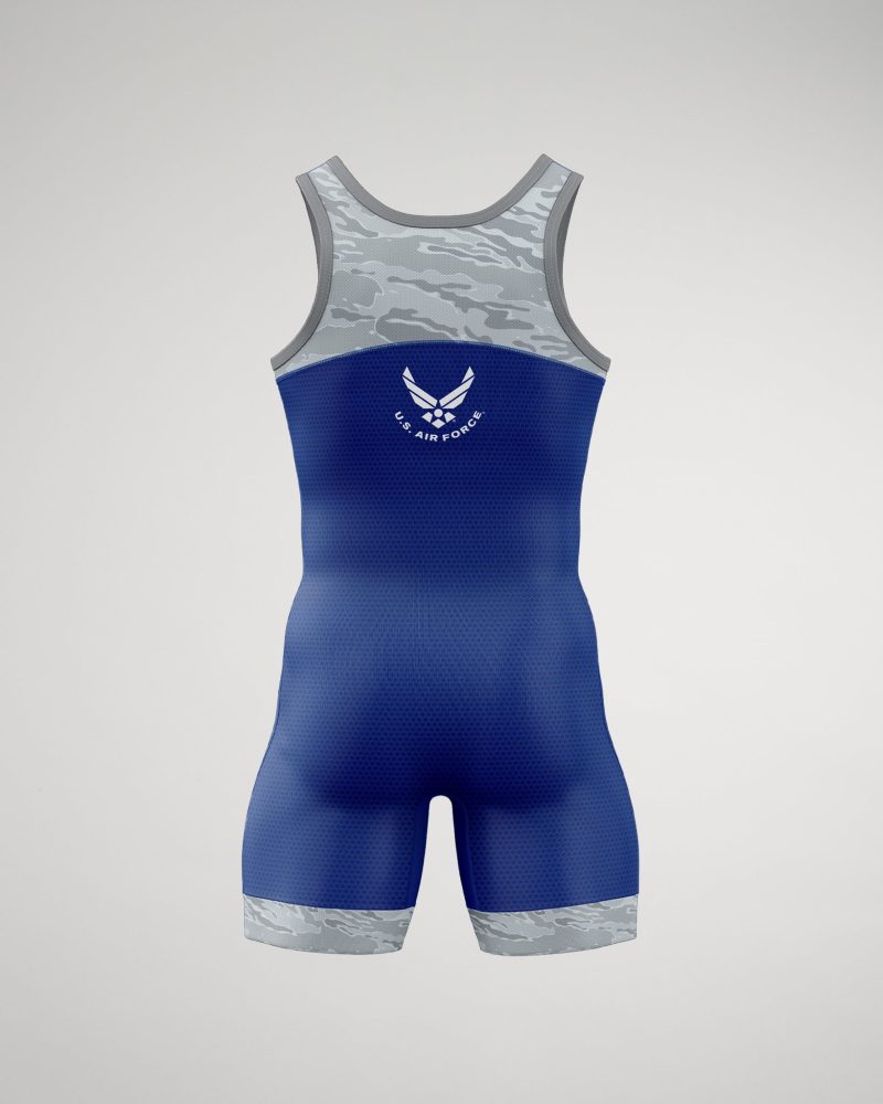 Y MAFSN1000 US Air Force Digital Tiger Youth elite Singlet Royal 0003