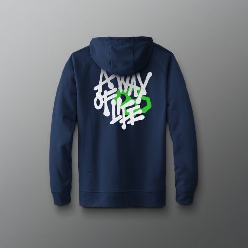 Y RUDHD1063 A Way Of Life Spray Hoodie Navy 0002