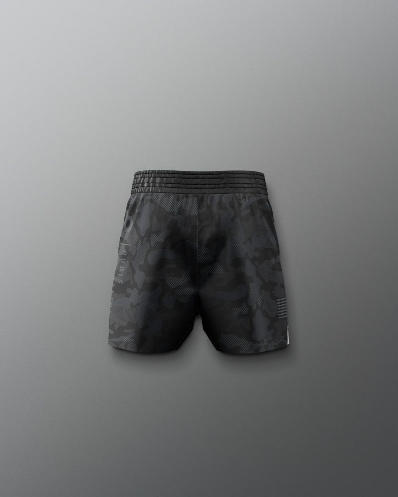 Y RUDSH1015 Camo Youth Elite Shorts Black Camo 0002