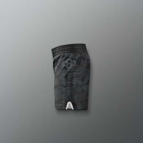 Y RUDSH1015 Camo Youth Elite Shorts Black Camo 0003