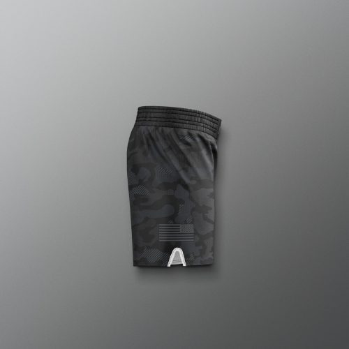 Y RUDSH1015 Camo Youth Elite Shorts Black Camo 0004