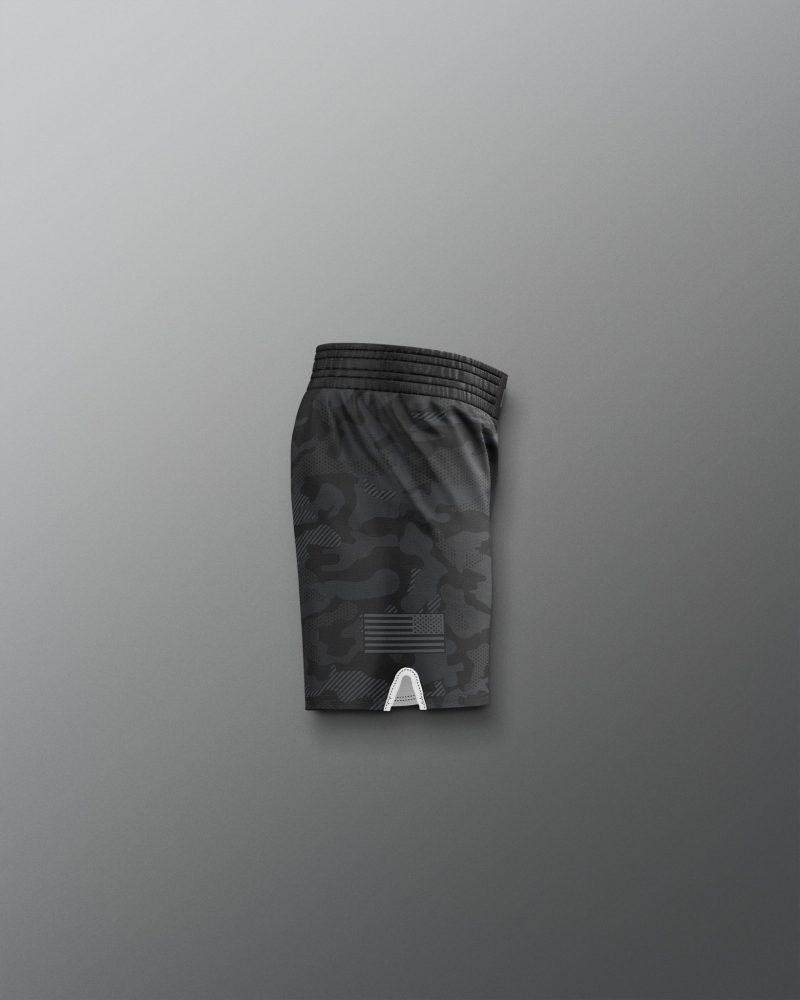 Y RUDSH1015 Camo Youth Elite Shorts Black Camo 0004