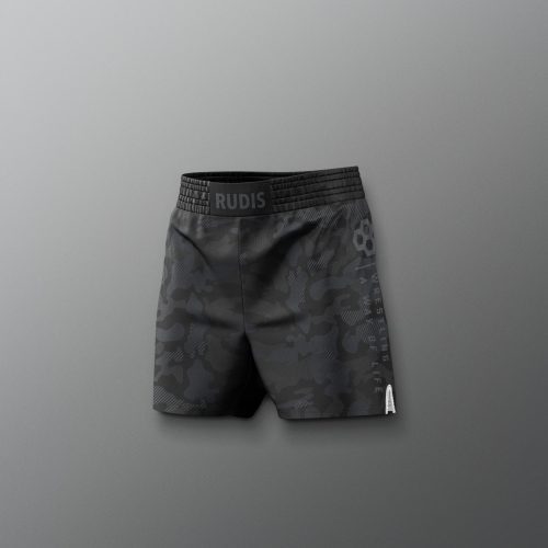 Y RUDSH1015 Camo Youth Elite Shorts Black Camo 0005