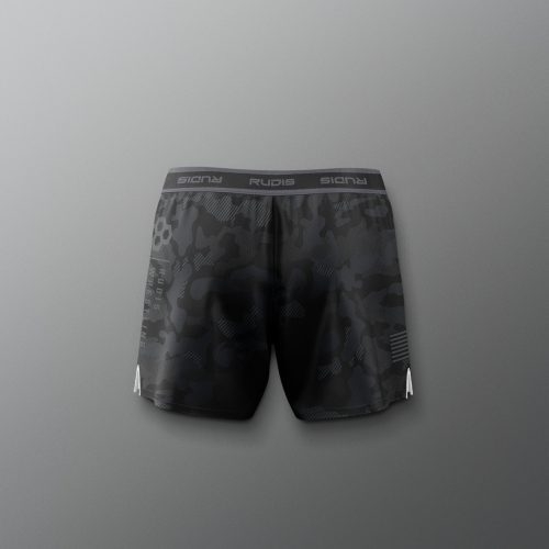 Y RUDSH1016 Camo Girls Elite Shorts Black Camo 0002