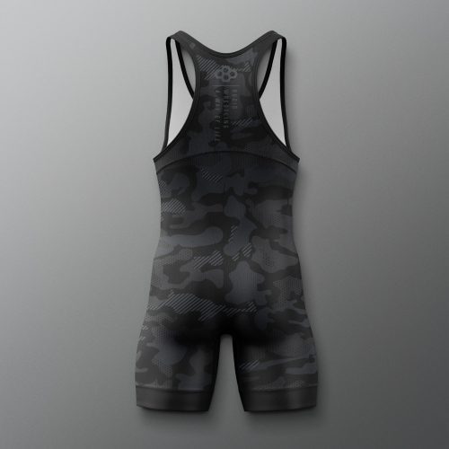 Y RUDSN1067 Camo Youth Elite 2.0 Singlet Black 0002