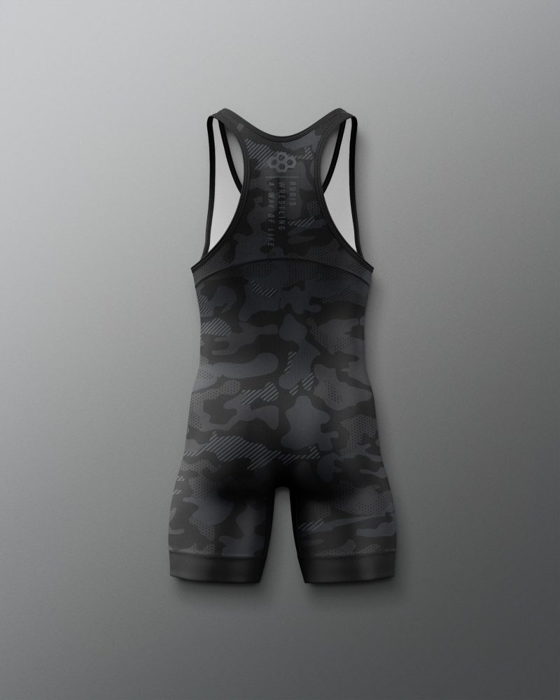 Y RUDSN1067 Camo Youth Elite 2.0 Singlet Black 0002