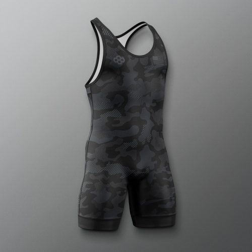 Y RUDSN1067 Camo Youth Elite 2.0 Singlet Black 0003