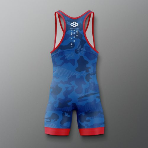 Y RUDSN1067 Camo Youth Elite 2.0 Singlet Royal 0002