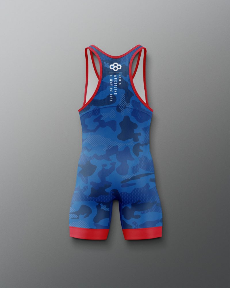 Y RUDSN1067 Camo Youth Elite 2.0 Singlet Royal 0002