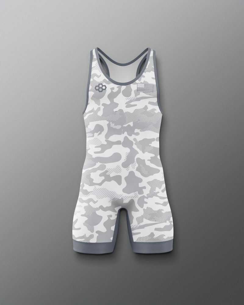 Y RUDSN1067 Camo Youth Elite 2.0 Singlet White 0001