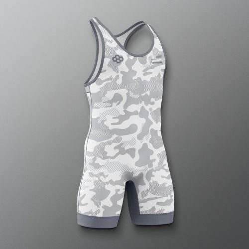 Y RUDSN1067 Camo Youth Elite 2.0 Singlet White 0003