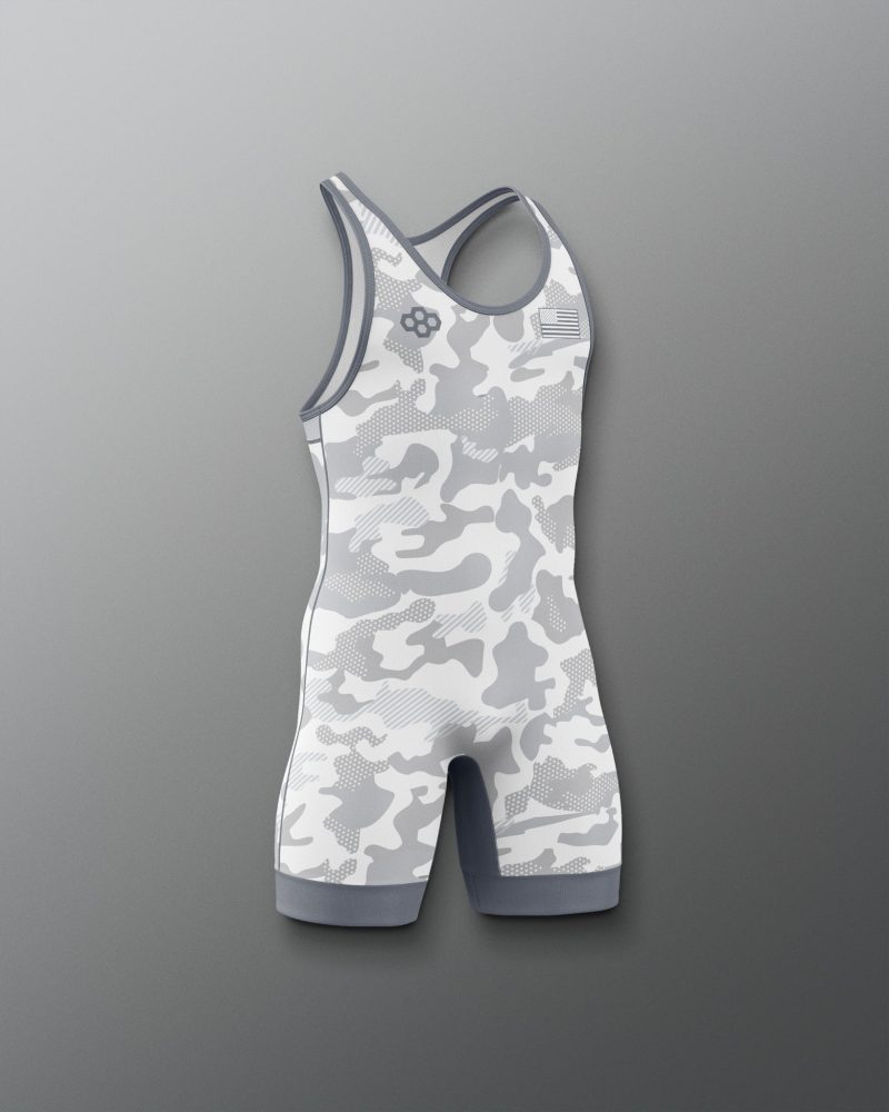 Y RUDSN1067 Camo Youth Elite 2.0 Singlet White 0003