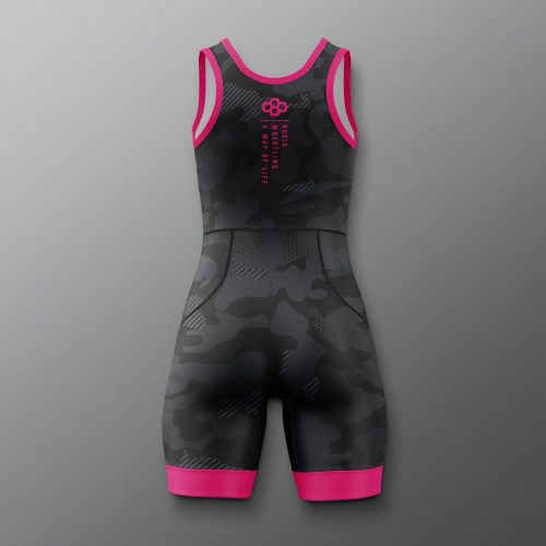 Y RUDSN1068 Camo Girls Elite 2.0 Singlet Black 0002