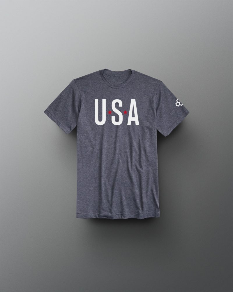 Y RUDTS1105 USA Timeless Tee PUP Heather Navy 0001