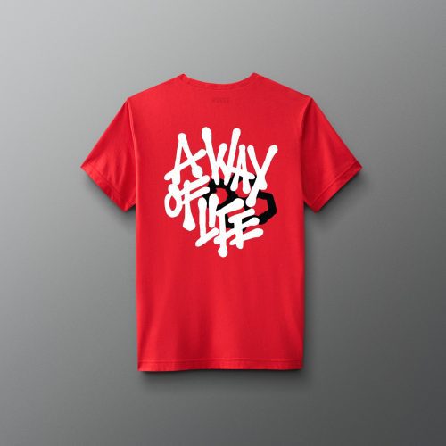 Y RUDTS1121 A Way Of Life Spray T Shirt Red 0002