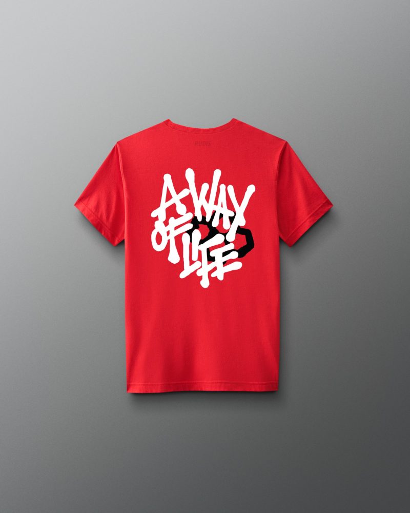 Y RUDTS1121 A Way Of Life Spray T Shirt Red 0002