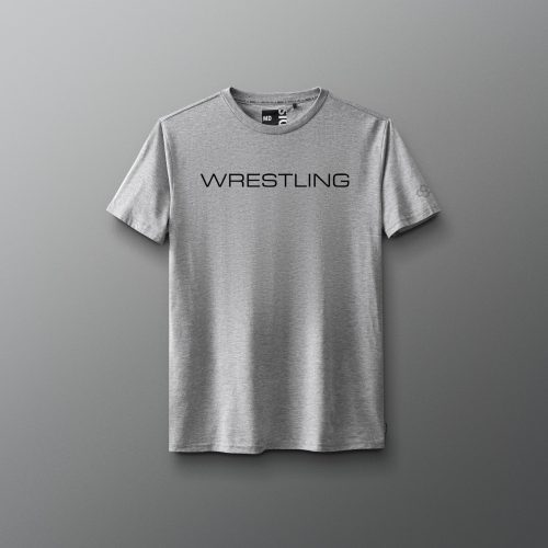 Y RUDTS1130 Wrestling Wordmark Elite Super Soft Youth T Shirt Athletic Grey 0001