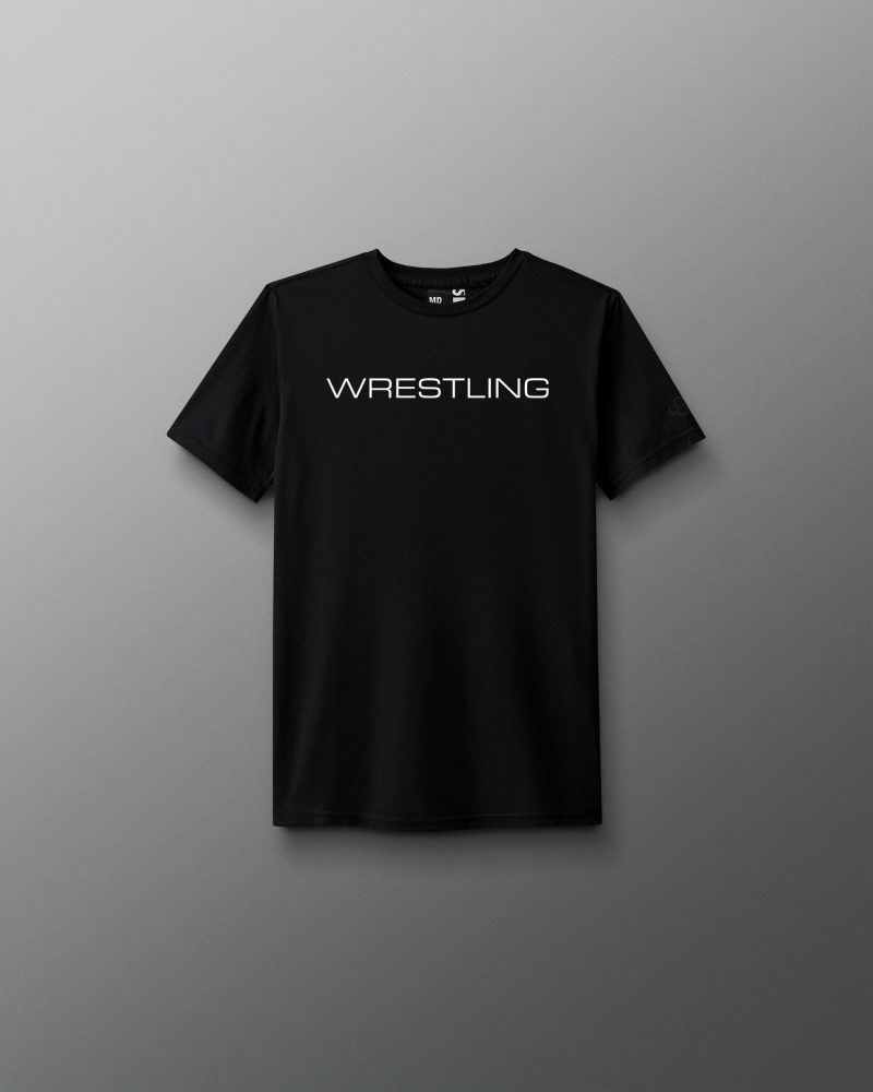 Y RUDTS1130 Wrestling Wordmark Elite Super Soft Youth T Shirt Black 0001