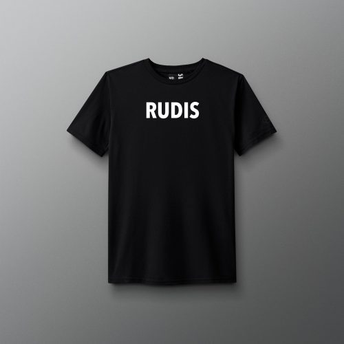 Y RUDTS1133 RUDIS Wordmark Elite Super Soft Youth T Shirt Black 0001