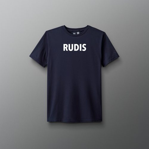 Y RUDTS1133 RUDIS Wordmark Elite Super Soft Youth T Shirt Navy 0001