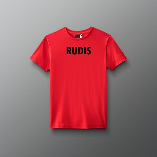 Y RUDTS1133 RUDIS Wordmark Elite Super Soft Youth T Shirt Red 0001