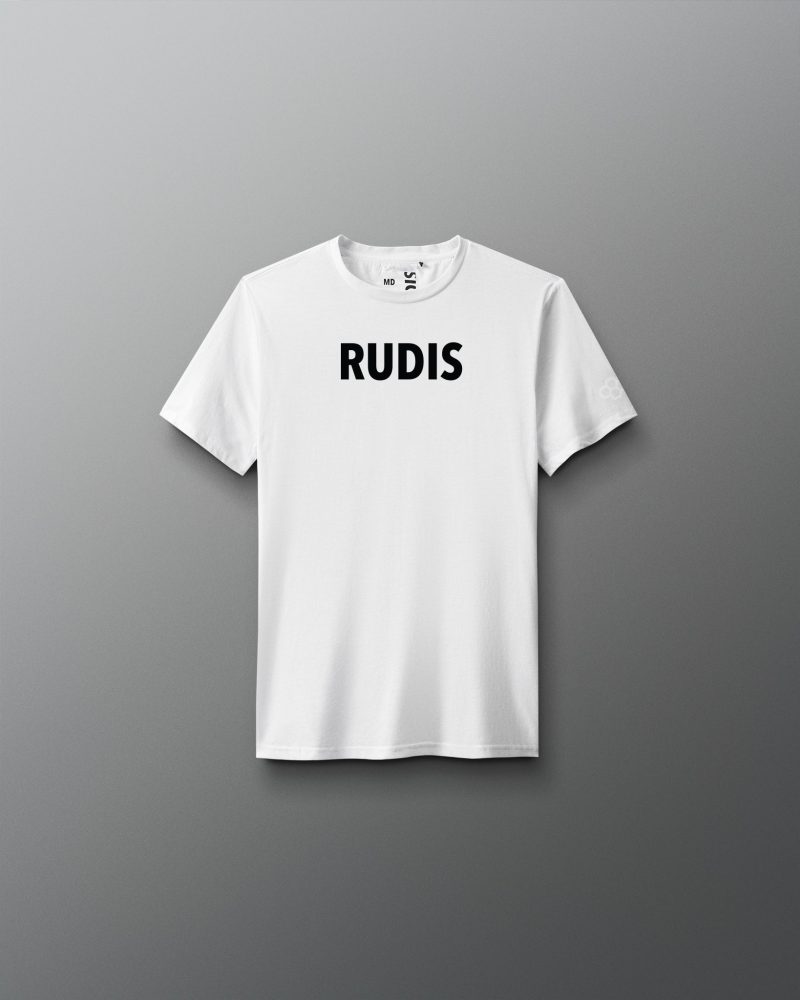 Y RUDTS1133 RUDIS Wordmark Elite Super Soft Youth T Shirt White 0001